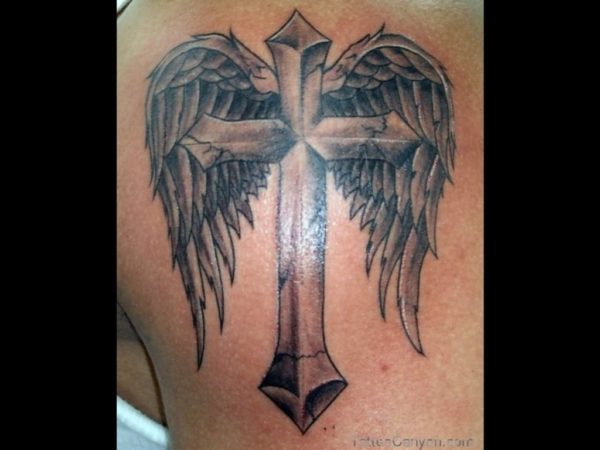 Cross Shoulder Tattoo