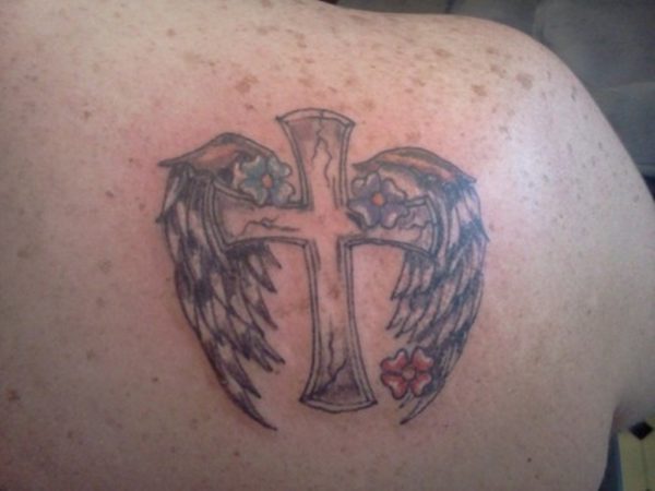 Cross Shoulder Tattoo