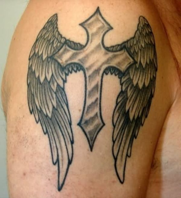 Cross Wings Tattoo