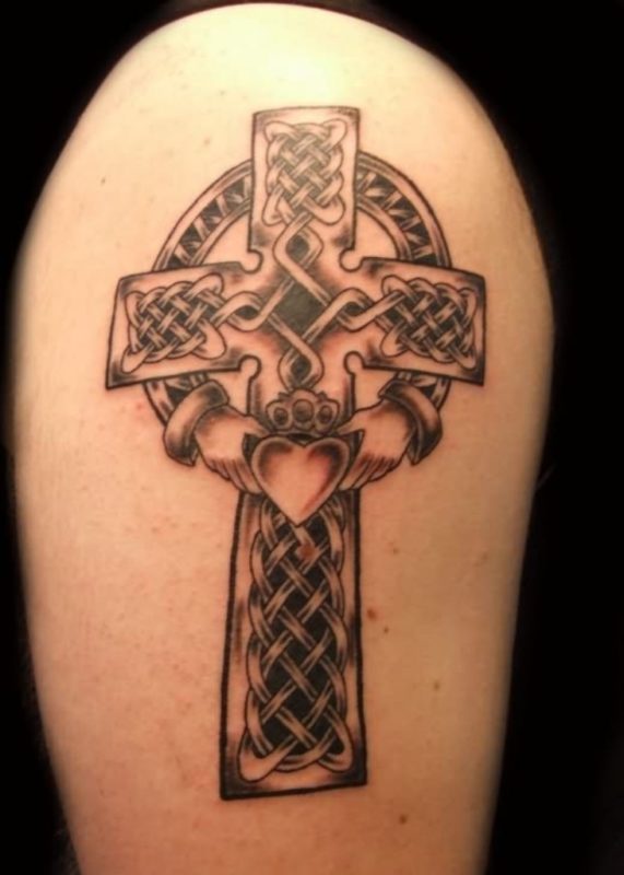 Cross With Heart Tattoo