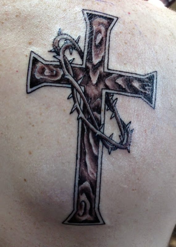 Cross Black Tattoo Design