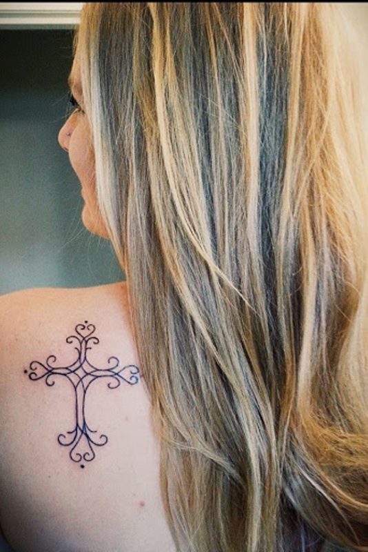 Cross Tattoos Designs On Shoulder