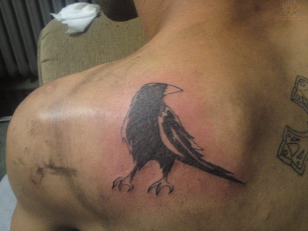 Crow Shoulder Tattoo For Men