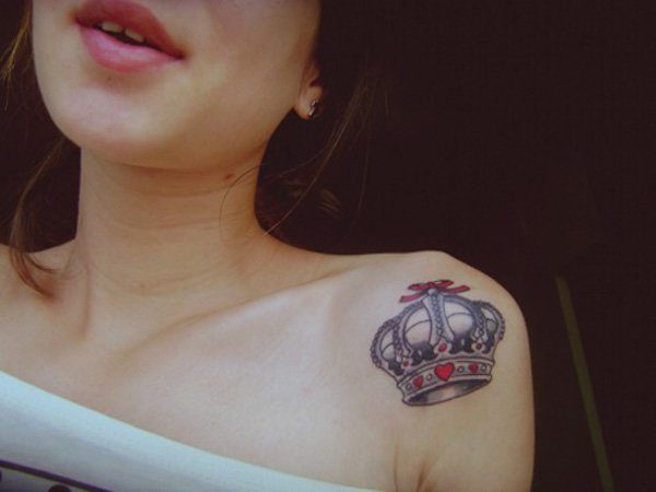 Crown  Shoulder Joint Tattoo