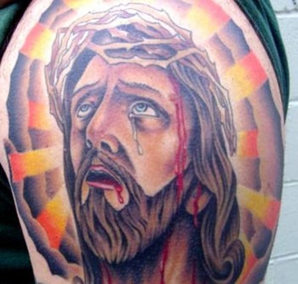 Crying Christ Tattoo