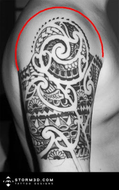 Custom Samoan Tattoo On Shoulder
