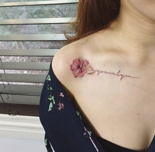Cute Flower Tattoo Design For Women
