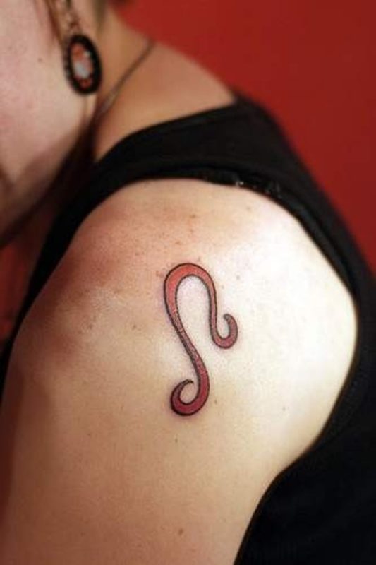 Cute Leo Symbol Tattoo