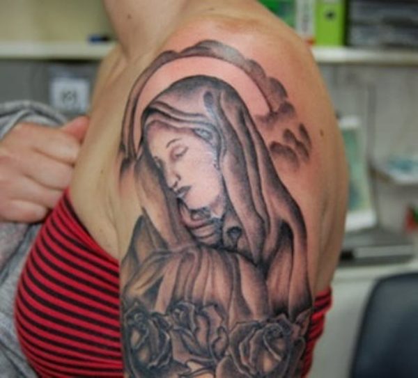 Cute Mary Tattoo Design