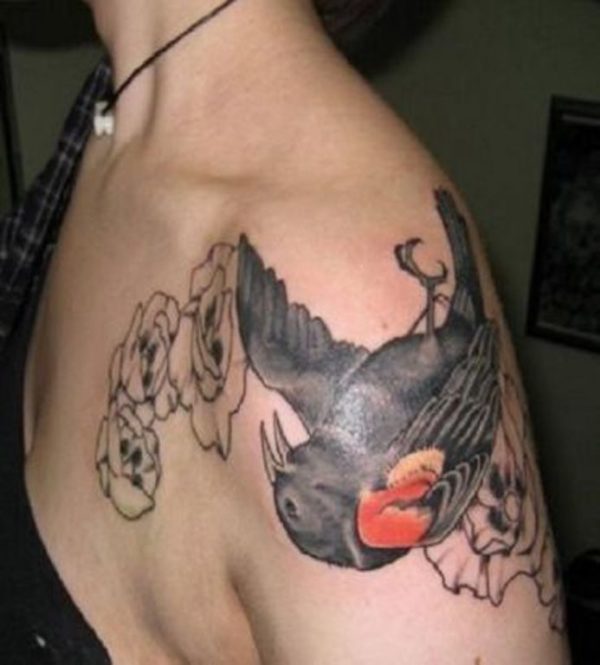 Dead Bird Tattoo Design