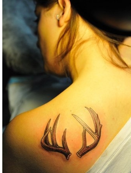 Deer Antlers Tattoo