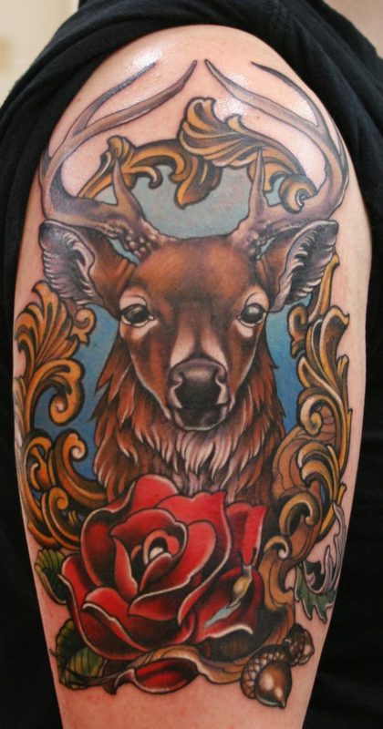 Deer Geometric Tattoo