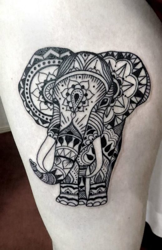 Designer Elephant Tattoo