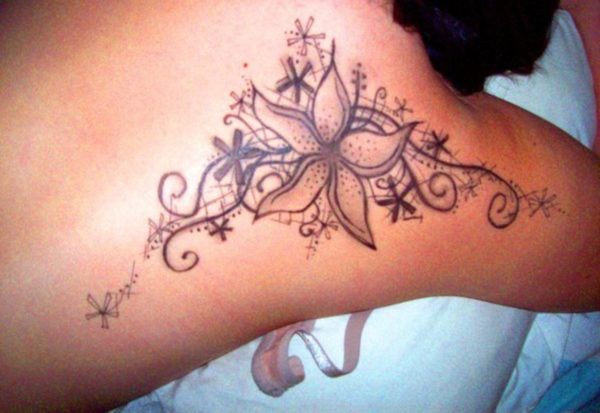 Designer Shoulder Tattoo For Women