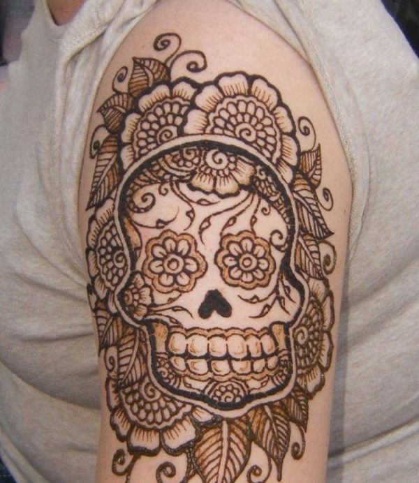 Designer Skull Shoulder Tattoo