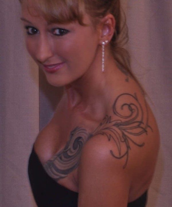 Designer Tattoo On Shoulder
