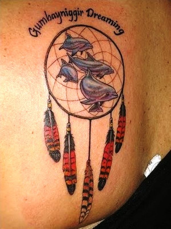 Dolphin Dream Catcher Tattoo