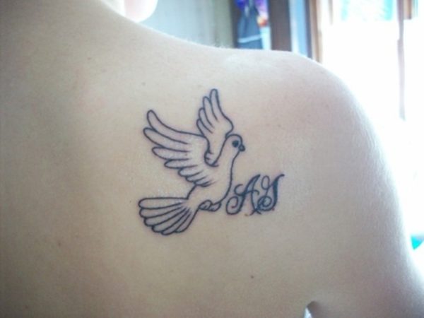 Dove Tattoo On Shoulder Back