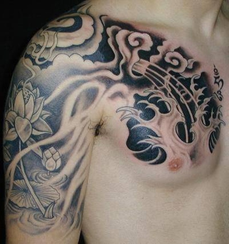 55 Amazing Clouds Shoulder Tattoos.