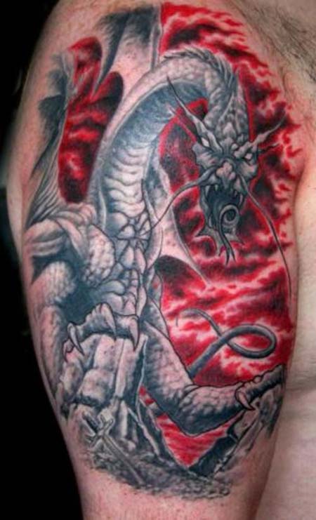 Dragon Shoulder Tattoo