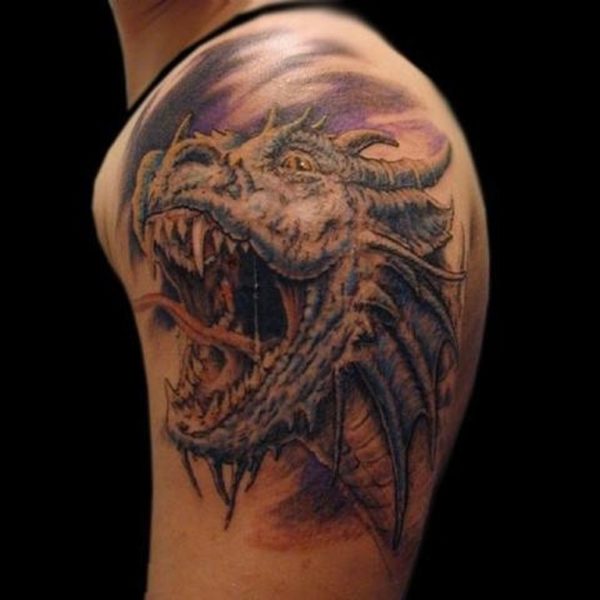 Dragon Sleeve Shoulder Tattoo Design