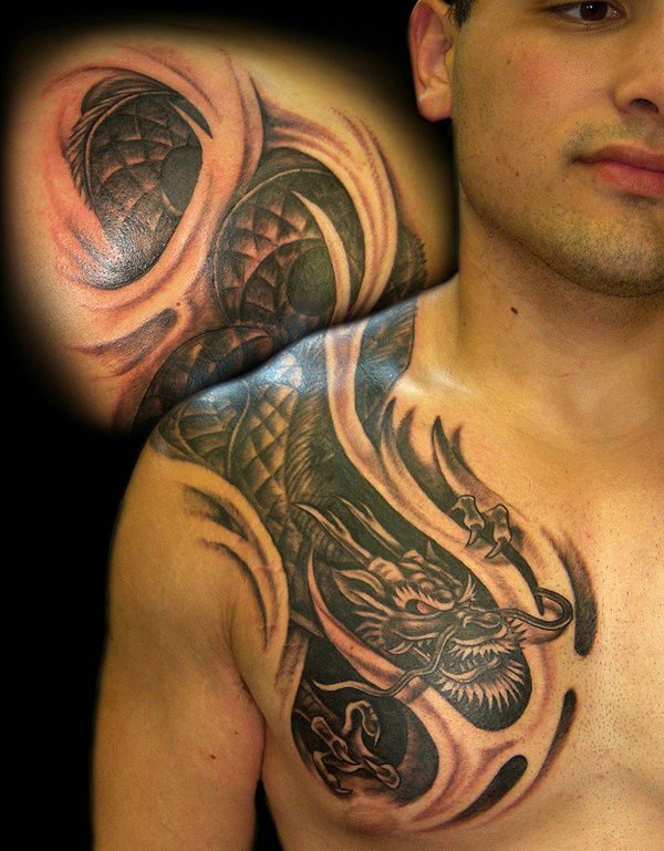 Dragon Tattoo Design On Shoulder