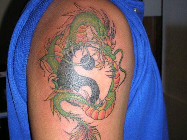 Dragon Yin Yang Tattoo