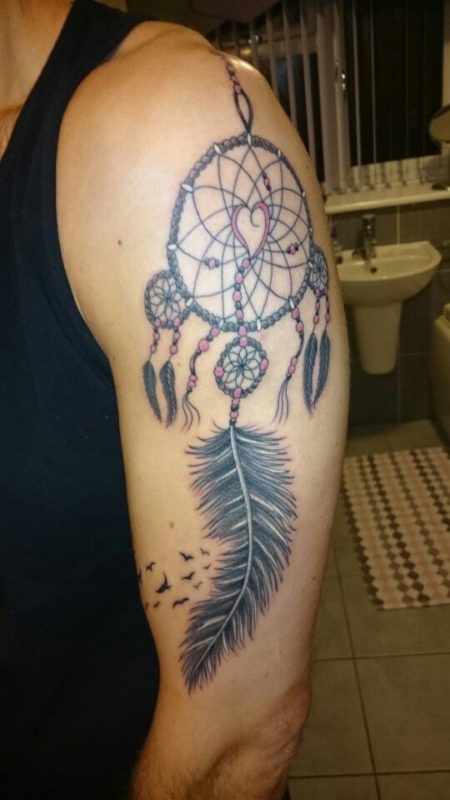 Dream Catcher Leave Tattoo