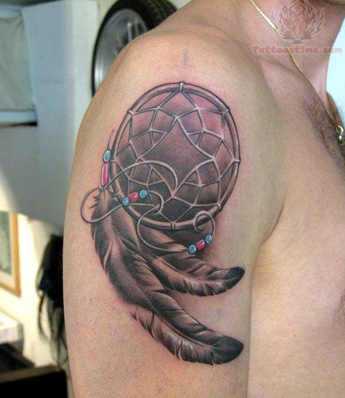 Dream Catcher Tattoo On Shoulder
