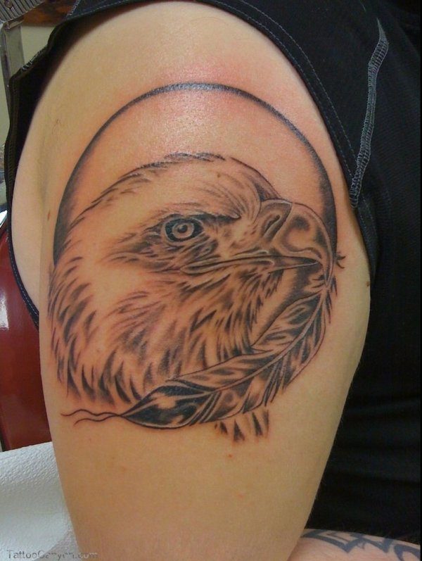 Eagle Head Shoulder Tattoo