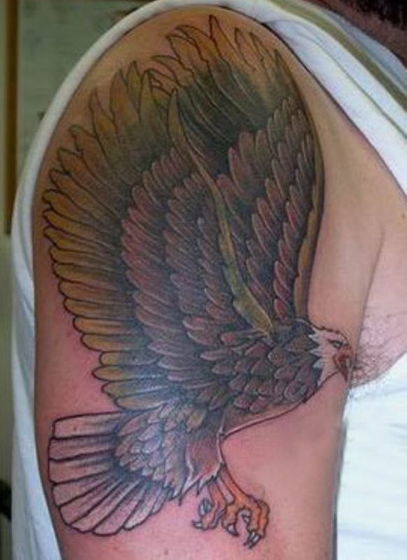 Eagle Shoulder Cover Tattoo