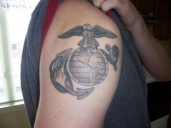 Eagle With Globe Tattoo Design