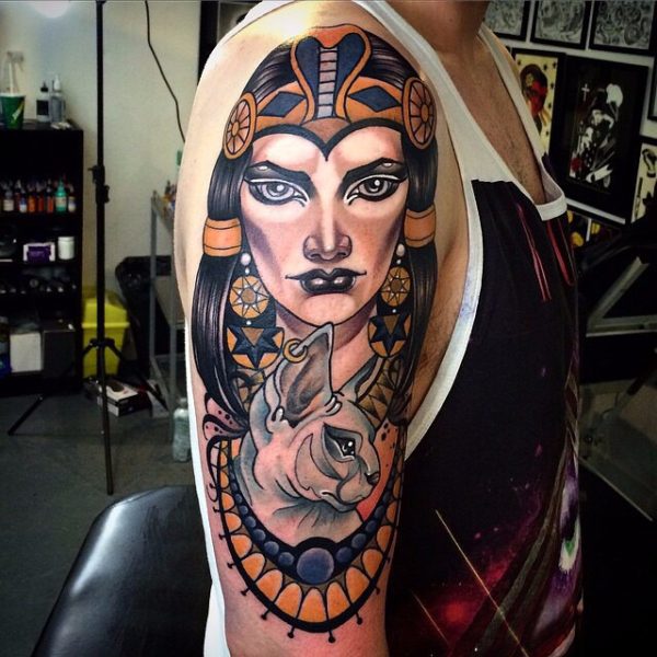 Egyptian Queen Sphinx Tattoo