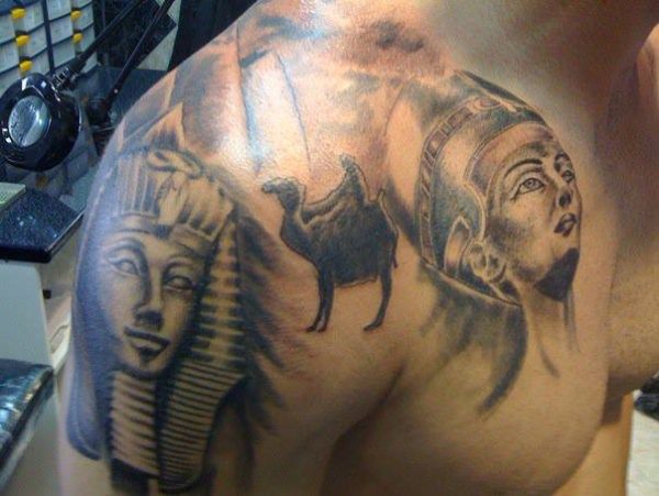 Egyptian Shoulder Tattoo !