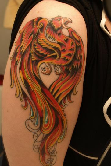 Elegant Phoenix Tattoo