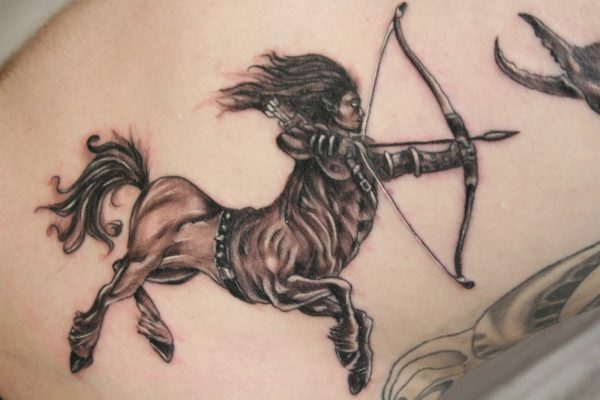 Elegant Sagittarius Shoulder Tattoo