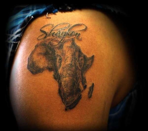 Elephant Face Tattoo