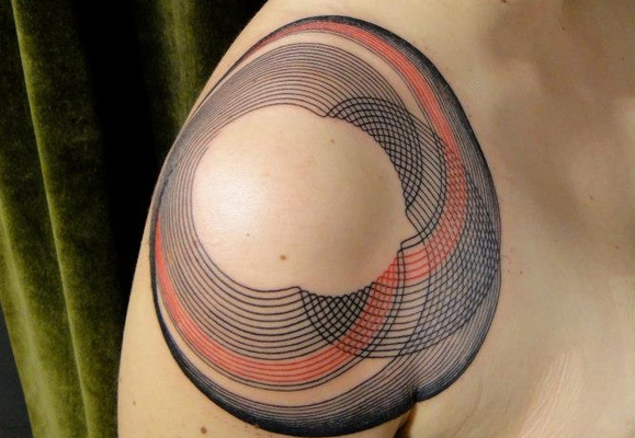 Enhanced Buzz Shoulder Joint Tattoo