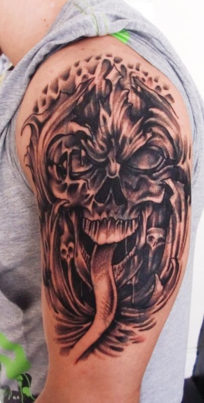 Evil Skull Tattoo