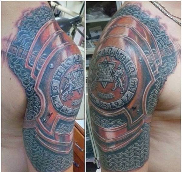 Fabulous Armour Shoulder Tattoo