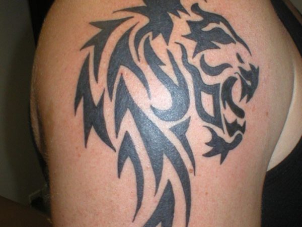 Fabulous Tribal Lion Tattoo