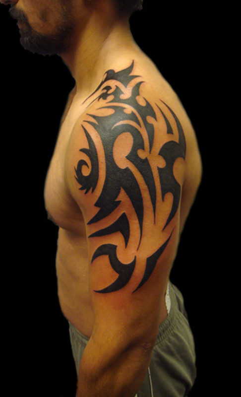 Fabulous Tribal Shoulder Tattoo
