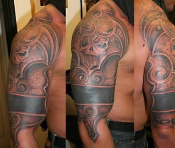 Fantastic Armour Shoulder Tattoo