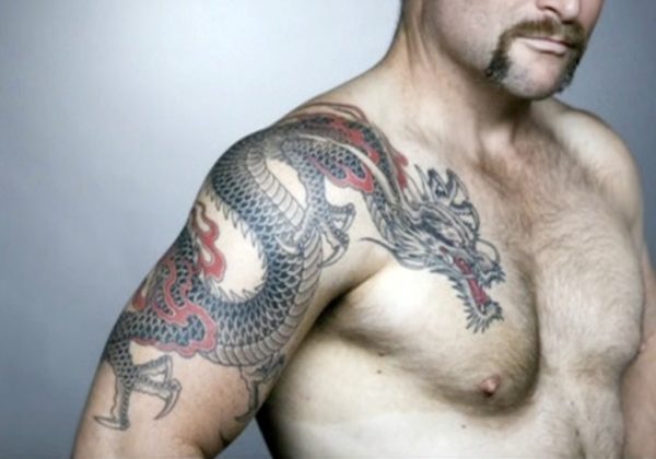 Fantastic Dragon Shoulder Tattoo Design