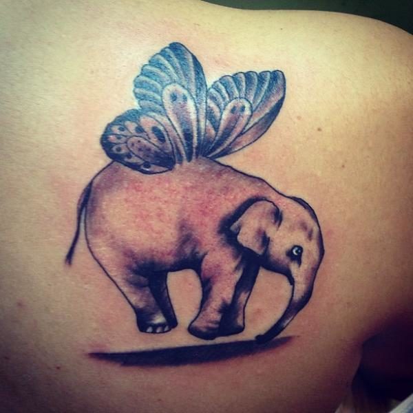 Fantastic Elephant Tattoo On Shoulder