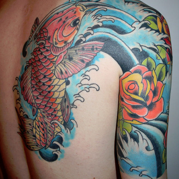 Fantastic Half Sleeves Shoulder Tattoo