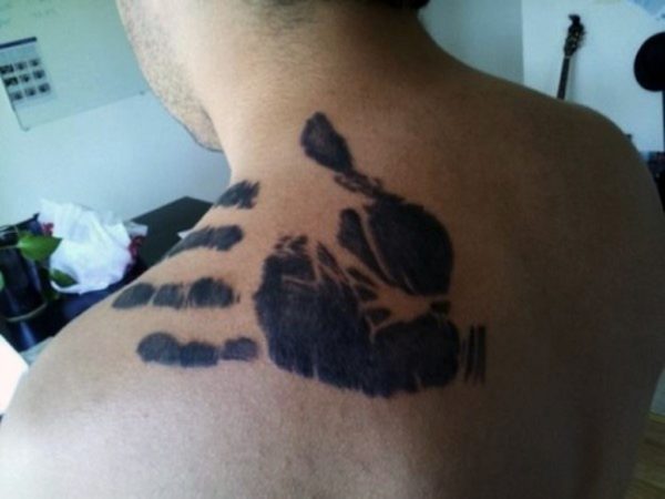 Father And Son Hand Print Tattoo For Kids