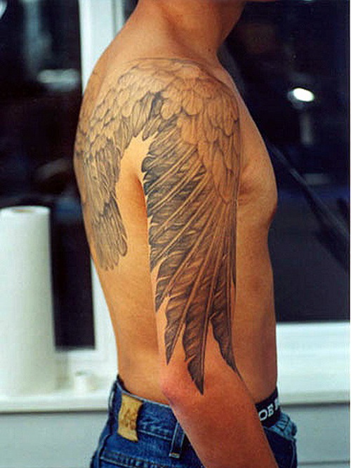 Feather Shoulder Tattoo