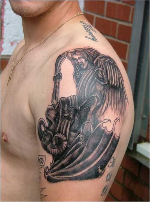 63 Fantastic Shoulder Angel Tattoos.