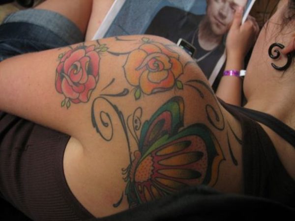 Feminine Shoulder Tattoo Design